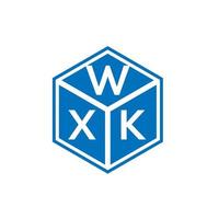 wxk brief logo ontwerp op zwarte achtergrond. wxk creatieve initialen brief logo concept. wxk brief ontwerp. vector