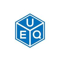 ueq brief logo ontwerp op zwarte achtergrond. ueq creatieve initialen brief logo concept. ueq brief ontwerp. vector