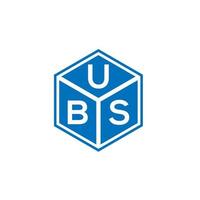 ubs brief logo ontwerp op zwarte achtergrond. ubs creatieve initialen brief logo concept. ubs-briefontwerp. vector