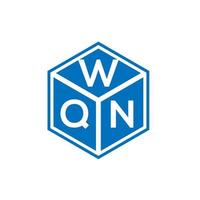 wqn brief logo ontwerp op zwarte achtergrond. wqn creatieve initialen brief logo concept. wqn brief ontwerp. vector