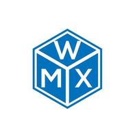mobilewmx brief logo ontwerp op zwarte achtergrond. wmx creatieve initialen brief logo concept. wmx brief ontwerp. vector