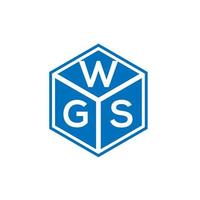 wgs brief logo ontwerp op zwarte achtergrond. wgs creatieve initialen brief logo concept. wgs brief ontwerp. vector