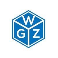 wgz brief logo ontwerp op zwarte achtergrond. wgz creatieve initialen brief logo concept. wgz brief ontwerp. vector