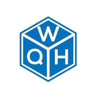 wqh brief logo ontwerp op zwarte achtergrond. wqh creatieve initialen brief logo concept. wqh brief ontwerp. vector