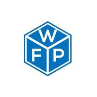WFP brief logo ontwerp op zwarte achtergrond. wfp creatieve initialen brief logo concept. wfp brief ontwerp. vector