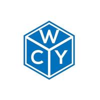 wcy brief logo ontwerp op zwarte achtergrond. wcy creatieve initialen brief logo concept. wcy brief ontwerp. vector