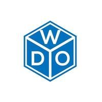 wdo brief logo ontwerp op zwarte achtergrond. wdo creatieve initialen brief logo concept. wdo brief ontwerp. vector