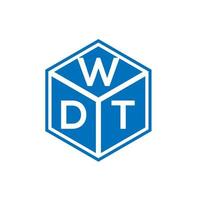WDT brief logo ontwerp op zwarte achtergrond. wdt creatieve initialen brief logo concept. wdt brief ontwerp. vector