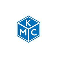 kmc brief logo ontwerp op zwarte achtergrond. kmc creatieve initialen brief logo concept. kmc-briefontwerp. vector