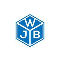 wjb brief logo ontwerp op zwarte achtergrond. wjb creatieve initialen brief logo concept. wjb brief ontwerp. vector