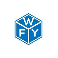 wfy brief logo ontwerp op zwarte achtergrond. wfy creatieve initialen brief logo concept. wfy brief ontwerp. vector