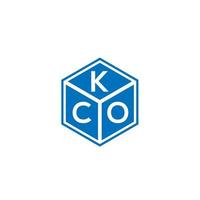 kco brief logo ontwerp op zwarte achtergrond. kco creatieve initialen brief logo concept. kco brief ontwerp. vector