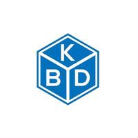 KB brief logo ontwerp op zwarte achtergrond. kbd creatieve initialen brief logo concept. kbd-briefontwerp. vector