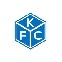 kfc brief logo ontwerp op zwarte achtergrond. kfc creatieve initialen brief logo concept. kfc brief ontwerp. vector