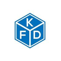 kfd brief logo ontwerp op zwarte achtergrond. kfd creatieve initialen brief logo concept. kfd brief ontwerp. vector