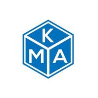 KM brief logo ontwerp op zwarte achtergrond. kma creatieve initialen brief logo concept. kma-letterontwerp. vector