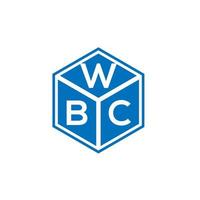 WBC brief logo ontwerp op zwarte achtergrond. wbc creatieve initialen brief logo concept. wbc brief ontwerp. vector