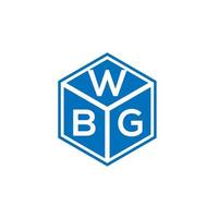 WBG brief logo ontwerp op zwarte achtergrond. wbg creatieve initialen brief logo concept. wbg brief ontwerp. vector