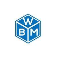 wbm brief logo ontwerp op zwarte achtergrond. wbm creatieve initialen brief logo concept. wbm brief ontwerp. vector