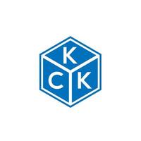 kck brief logo ontwerp op zwarte achtergrond. kck creatieve initialen brief logo concept. kck brief ontwerp. vector