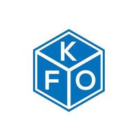 kfo brief logo ontwerp op zwarte achtergrond. kfo creatieve initialen brief logo concept. kfo brief ontwerp. vector