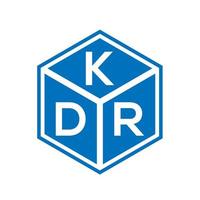 kdr brief logo ontwerp op zwarte achtergrond. kdr creatieve initialen brief logo concept. kdr brief ontwerp. vector