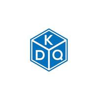 kdq brief logo ontwerp op zwarte achtergrond. kdq creatieve initialen brief logo concept. kdq brief ontwerp. vector