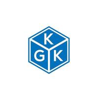 KG brief logo ontwerp op zwarte achtergrond. kgk creatieve initialen brief logo concept. kgk brief ontwerp. vector