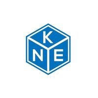 knie letter logo ontwerp op zwarte achtergrond. knee creatieve initialen brief logo concept. knie brief ontwerp. vector