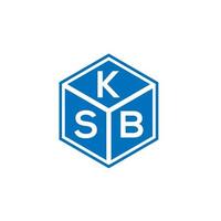 KSB brief logo ontwerp op zwarte achtergrond. ksb creatieve initialen brief logo concept. ksb brief ontwerp. vector