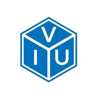 viu brief logo ontwerp op zwarte achtergrond. viu creatieve initialen brief logo concept. viu brief ontwerp. vector