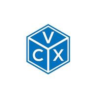 vcx brief logo ontwerp op zwarte achtergrond. vcx creatieve initialen brief logo concept. vcx brief ontwerp. vector
