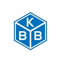 KB brief logo ontwerp op zwarte achtergrond. kbb creatieve initialen brief logo concept. kbb brief ontwerp. vector