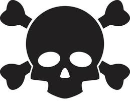 skull and crossbones pictogram op witte achtergrond. vlakke stijl. doodsschedel en gekruiste knekels voor uw websiteontwerp, logo, app, ui. gevaar symbool. gif teken. vector