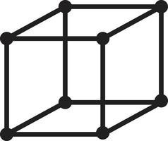 kubus pictogram. kubus teken. molecuul symbool. molecuul teken. vector