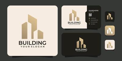 moderne inspirerende architectuur gebouw logo symbool voor branding vector