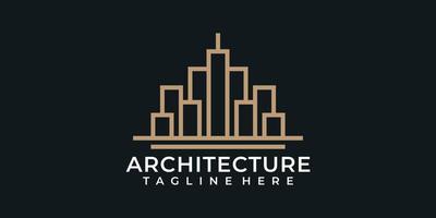 inspirerende monogram architectuur constructie logo ontwerpen vector