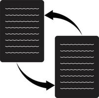 pictogram voor gegevensoverdracht. concept van gegevensoverdracht. document overdracht teken. vector