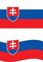 vlag van Slowakije. Slowakije nationale vlag zwaaien. vlakke stijl. vector
