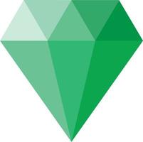 diamant pictogram op witte achtergrond. vlakke stijl. diamantpictogram voor uw websiteontwerp, logo, app, ui. groene diamant teken. vector