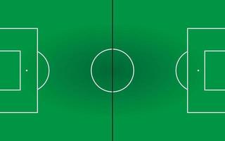 voetbalveldvector met witte lijnen en groen veld vector