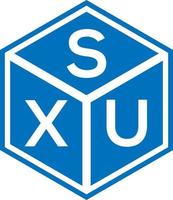 sxu brief logo ontwerp op zwarte achtergrond. sxu creatieve initialen brief logo concept. sxu-briefontwerp. vector