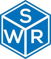 SWR brief logo ontwerp op zwarte achtergrond. swr creatieve initialen brief logo concept. swr brief ontwerp. vector