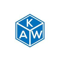 kaw brief logo ontwerp op zwarte achtergrond. kaw creatieve initialen brief logo concept. kaw brief ontwerp. vector