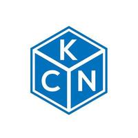 kcn brief logo ontwerp op zwarte achtergrond. kcn creatieve initialen brief logo concept. kcn-briefontwerp. vector