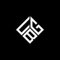 ubg brief logo ontwerp op zwarte achtergrond. ubg creatieve initialen brief logo concept. ubg-briefontwerp. vector