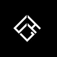 ulh brief logo ontwerp op zwarte achtergrond. ulh creatieve initialen brief logo concept. ulh brief ontwerp. vector
