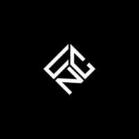 unc brief logo ontwerp op zwarte achtergrond. unc creatieve initialen brief logo concept. unc-letterontwerp. vector