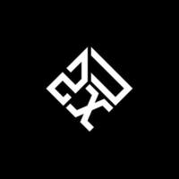 zxu brief logo ontwerp op zwarte achtergrond. zxu creatieve initialen brief logo concept. zxu brief ontwerp. vector