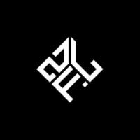 zfl brief logo ontwerp op zwarte achtergrond. zfl creatieve initialen brief logo concept. zfl brief ontwerp. vector